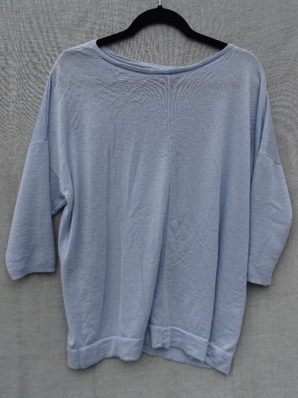 J.Jill 100% Merino Wool Sweater Baby Blue Stitch Detail Size XL
